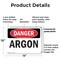 Signmission Argon Danger Sign, Plastic, 14in W x 10in L, 2PK OS-2PACK-DS-P-1014-L-1032 - alternate 3